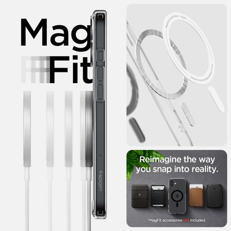 SPIGEN ETUI ULTRA HYBRID DO IPHONE 16 DO MAGSAFE BLACK Z OCHRONA NA