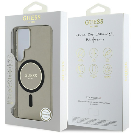 GUESS ETUI POKROWIEC DO SAMSUNG GALAXY S25 ULTRA MAGNETYCZNE GLITTER CIRCLE