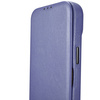 iCarer CE Premium Leather Folio Case skórzane etui iPhone 14 Plus z klapką magnetyczne MagSafe jasnofioletowy (WMI14220715-LP)
