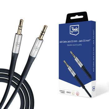 3MK KABEL AUX JACK 3,5 MM DO TELEFONÓW SAMSUNG XIAOMI WYSOKA JAKOŚĆ DŹWIĘKU