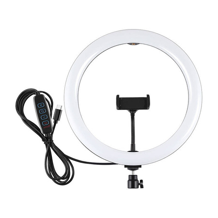 PULUZ LAMPA PIERŚCIENIOWA Z UCHWYTEM NA TELEFON DO NAGRYWAŃ STREAMINGU