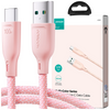 Kabel Joyroom Multi-Color Series SA34-AC6 USB-A / USB-C 100W szybki transfer 1m - różowy