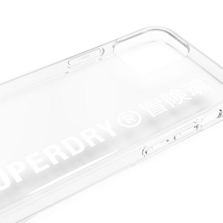 SuperDry Snap iPhone 12 mini Clear Case biały/white 42593