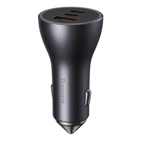 BASEUS ŁADOWARKA SAMOCHODOWA GOLDEN CONTACTOR PRO 65W 2X USB-C 1X USB