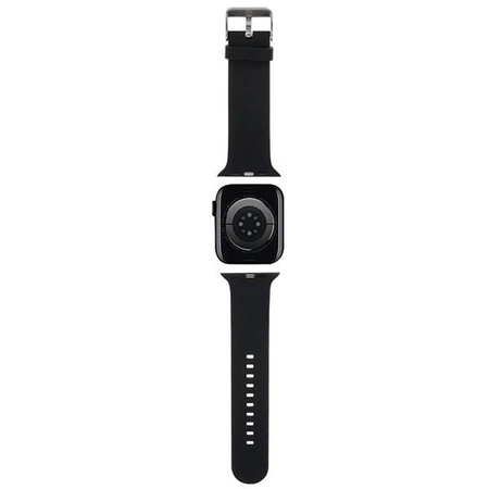 Pasek Karl Lagerfeld 3D Rubber Karl&Choupette Heads na Apple Watch 42/44/45/49mm - czarny