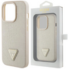 Etui Guess Croco Triangle Metal Logo do iPhone 15 Pro - złote