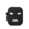 Etui Karl Lagerfeld KLA2RUNCHK na AirPods 1/2 - czarne Silicone Choupette Head 3D