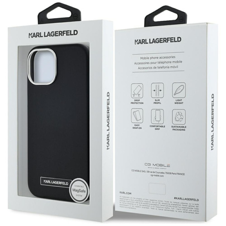 KARL LAGERFELD ETUI FW METAL PLATE DO MAGSAFE IPHONE 15 NAJLEPSZA