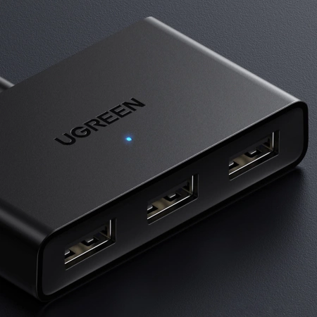 UGREEN PRZEŁĄCZNIK SWITCH BOX USB 2 WEJŚCIA 3 WYJŚCIA DO KOMPUTERA ADAPTER