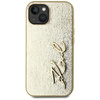KARL LAGERFELD ETUI WRINKLED METAL DO IPHONE 15 ZŁOTE Z METALOWYM AKCENTEM