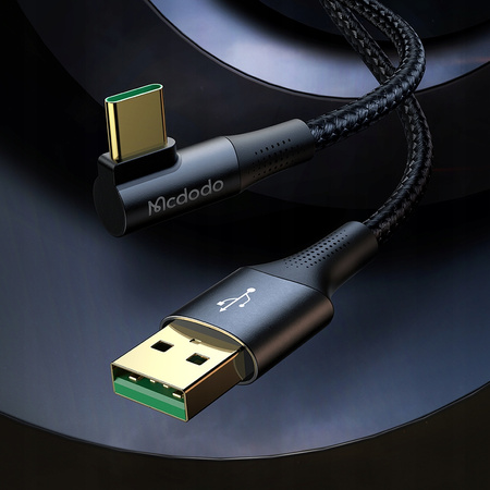 MCDODO KABEL USB-C KĄTOWY SZYBKIE ŁADOWANIE DO SAMSUNG USB TYP C 6A 65W 1M