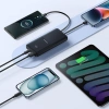 Powerbank Baseus Lipow 10000mAh 22.5W z podwójnym wbudowanym kablem z wyświetlaczem (z dodatkowym czarnym kablem Baseus Simple USB-A - USB-C 3A 0,2m) - czarny