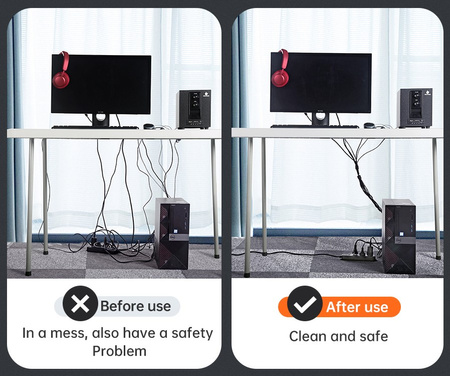 MCDODO ORGANIZER NA KABLE DO KABLI TAŚMA RZEPOWA RZEP OPASKA MAGIC TAPE 3M