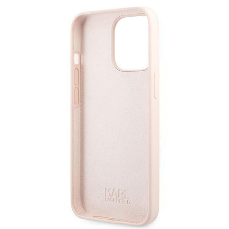 Karl Lagerfeld KLHMP13LSSKCI iPhone 13 Pro  / 13 6,1" hardcase jasnoróżowy/light pink Silicone Ikonik Karl & Choupette Magsafe