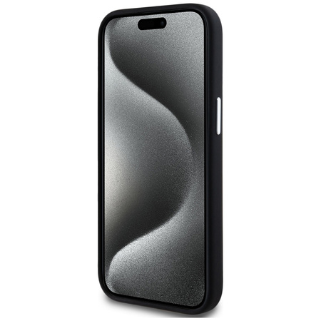 KARL LAGERFELD ETUI POKROWIEC DO IPHONE 15 Z SILICONE I METALOWYM LOGO