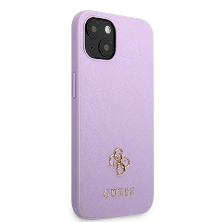 Etui Guess GUHCP13MPS4MU na iPhone 13 purpurowy/purple hardcase Saffiano 4G Small Metal Logo