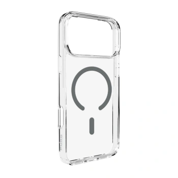 Etui Puro Lite Mag TPU+PC kompatybilne z MagSafe na iPhone 17 Pro - przezroczyste z szarym pierścieniem