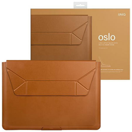 UNIQ etui Oslo laptop Sleeve 14" brązowy/tofee brown