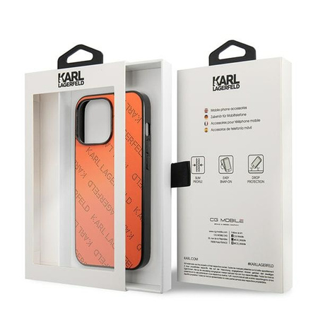 KARL LAGERFELD POKROWIEC CASE DO IPHONE 13 PRO 13 6,1 Z PERFOROWANYM WZOREM