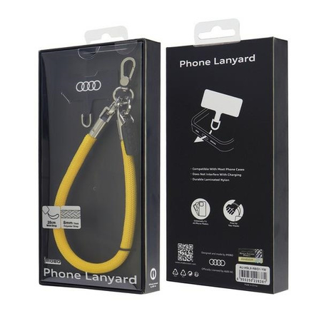 AUDI SMYCZ UNIWERSALNA DO TELEFONU 28CM 8MM ZAWIESZKA DO TELEFONÓW Z ŁATWYM