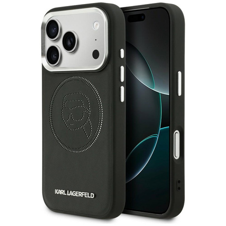 Etui Karl Lagerfeld K Head Point Logo MagSafe do iPhone 17 Pro Max czarny