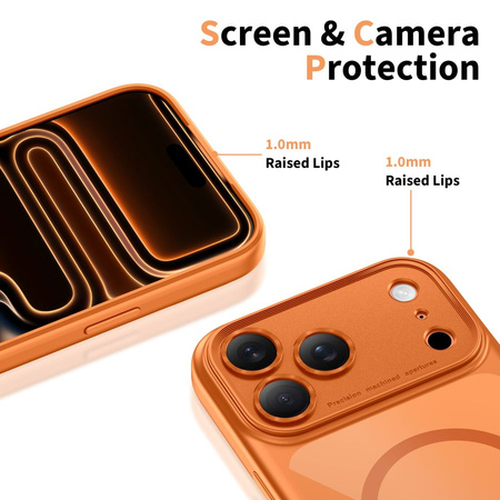 TECH-PROTECT MAGPEAK MAGSAFE CC IPHONE 17 PRO MAX COSMIC ORANGE/CLEAR