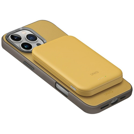 Powerbank UNIQ Lyden Lexa Magnetic 5000mAh PD USB-C MagSafe żółty