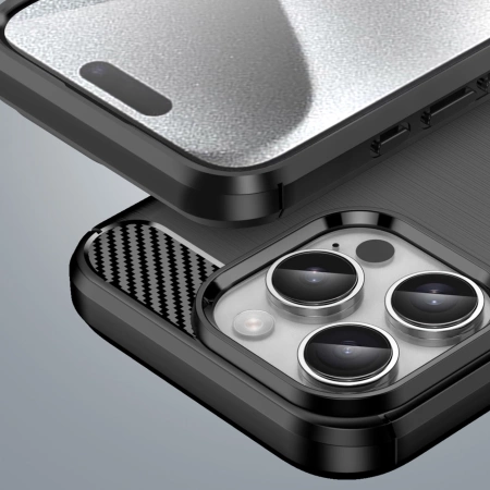 HURTEL ETUI SILIKONOWE CARBON CASE DO IPHONE 16 PRO MAX ANTYPOŚLIZGOWE