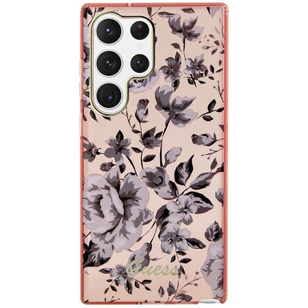 Etui Guess GUHCS23LHCFWSP S23 Ultra S918 - różowe Flower Collection