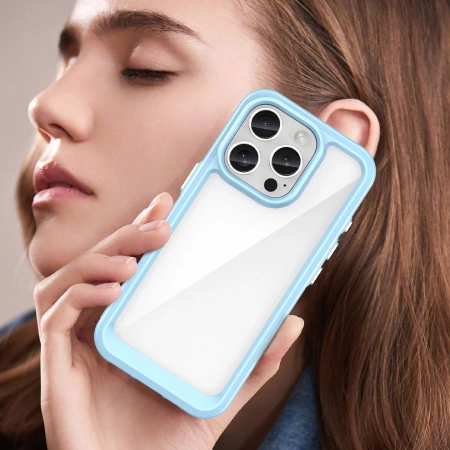 HURTEL ETUI DO IPHONE 16 PRO OUTER SPACE CASE Z ŻELOWĄ RAMKĄ ANTYWSTRZĄSOWE