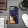 Etui z drewna i żywicy na iPhone 15 Plus MagSafe Bewood Unique Violet - fioletowo-czarne