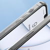 Baseus Frosted Glass Case etui pokrowiec do iPhone 13 sztywna obudowa z żelową ramką przezroczysty (ARWS000602)