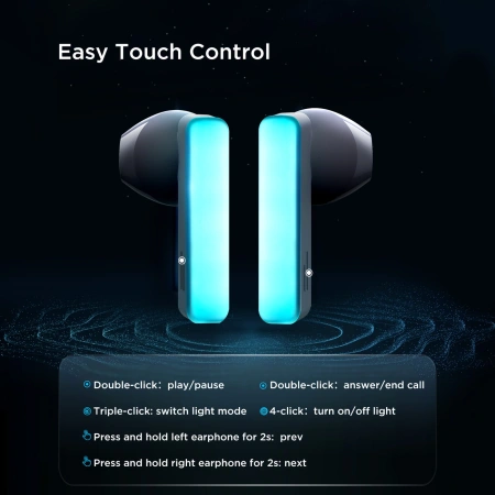 JOYROOM SŁUCHAWKI BEZPRZEWODOWE TWS DO TELEFONÓW Z LED ICE LENS SERIE BIAŁE