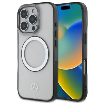 MERCEDES ETUI HARDCASE DO IPHONE 16 PRO 6.3 DO MAGSAFE PRZEŹROCZYSTE Z LOGO