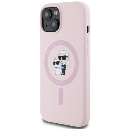 KARL LAGERFELD ETUI SILICONE KARL&CHOUPETTE DO IPHONE 15 DO MAGSAFE