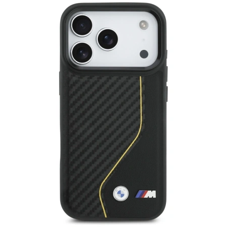 BMW ETUI M CARBON LINE LOGO DO IPHONE 17 PRO MAGSAFE OCHRONA Z WĘGLOWYM