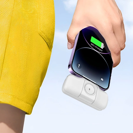 WOZINSKY MINI POWERBANK DO APPLE WATCH 5000MAH Z KABLEM USB-C ŁADOWANIE 15W