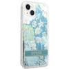 Guess GUHCP14SLFLSN iPhone 14 6,1" zielony/green hardcase Flower Liquid Glitter