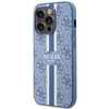 Etui Guess GUHMP14LP4RPSB na iPhone 14 Pro - niebieskie 4G Printed Stripes MagSafe