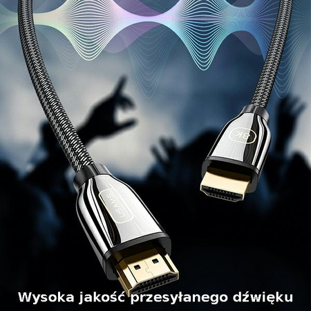USAMS KABEL HDMI 3M 2.1 DO PS4 XBOX MONITOR 8K UHD SZYBKA TRANSMISJA DANYCH