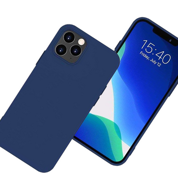 Silicone Case elastyczne silikonowe etui pokrowiec iPhone 13 Pro niebieski