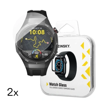 WOZINSKY SZKŁO HARTOWANE FULL GLUE DO HUAWEI WATCH GT 5 4 3 PRO 42MM 2 SZT.