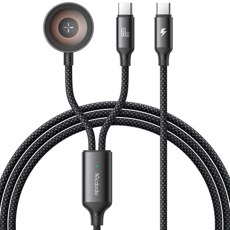 MCDODO ŁADOWARKA INDUKCYJNA DO APPLE WATCH 2W1 KABEL DO IPHONE MACBOOK 60W