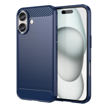 HURTEL ETUI SILIKONOWE CARBON CASE DO IPHONE 16 PLUS OCHRONA EKRANU I