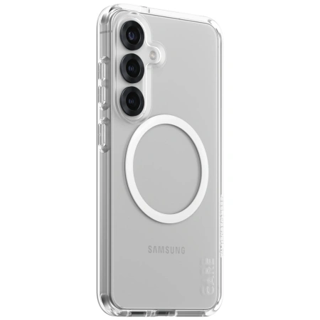 Etui CARE by PanzerGlass Flagship Urban Combat White QI do Samsung Galaxy S25 - przezroczysty