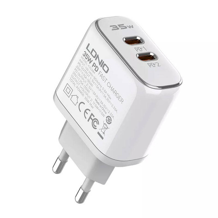 LDNIO ŁADOWARKA SIECIOWA 2USB-C DO APPLE IPHONE IPAD Z KABLEM DO LIGHTNING