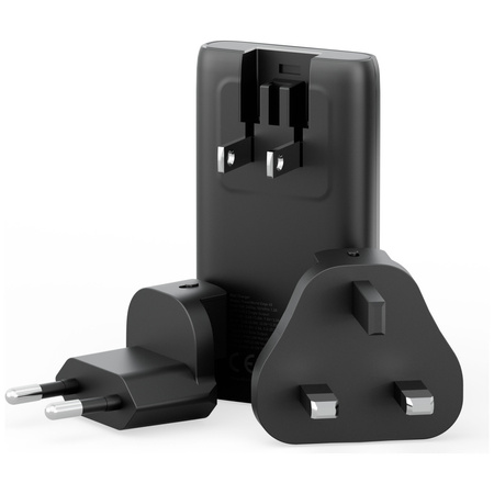 Ładowarka sieciowa Energea TravelWorld Edge 65W 2xUSB-C PD/PPS/QC3.0 (US/UK/EU) grafitowy