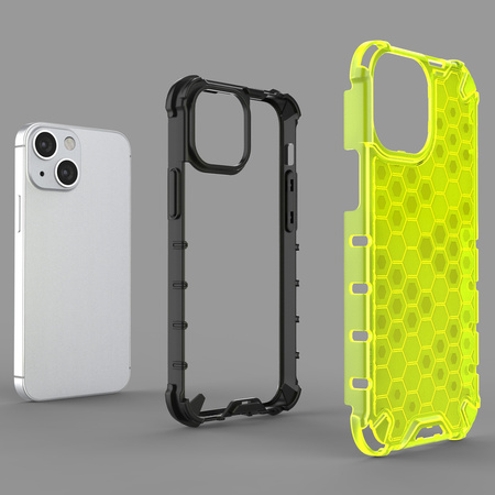 Honeycomb etui pancerny pokrowiec z żelową ramką iPhone 13 mini czerwony