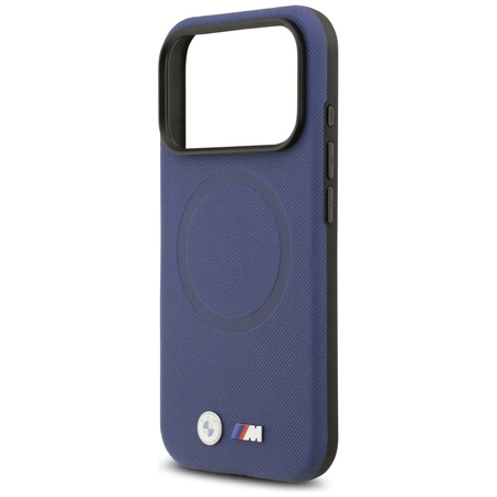 Etui BMW M FW Metal Logo MagSafe do iPhone 17 Pro granatowy