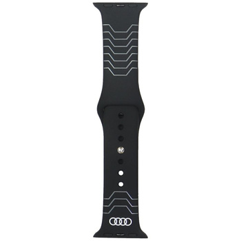 AUDI PASEK SILIKONOWY DO APPLE WATCH 40 41 42MM CZARNY GEOMETRYCZNY DESIGN